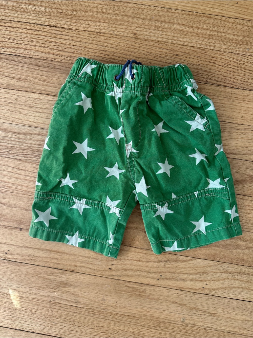 Baby Boden Green Star-Print Shorts
